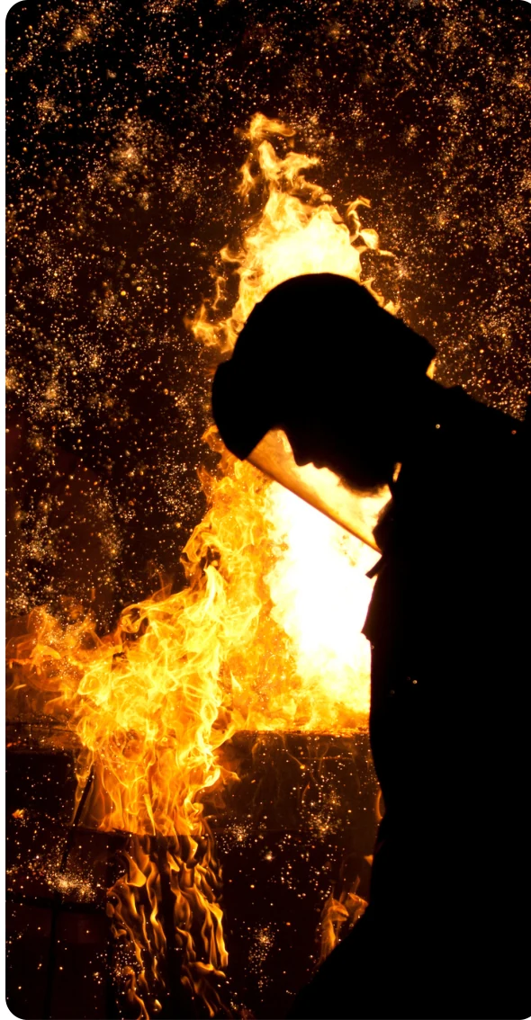 Fundição e forno de indução